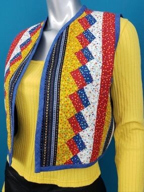 🆕️ 👩‍🌾🐎🤠 Calico Quilted Patchwork Vest // (NWOT)